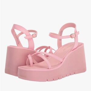 Madden Girl Pink Vault Wedge Sandals